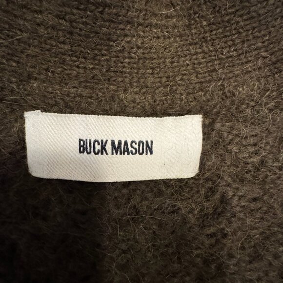 Buck Mason Baby Alpaca Cable Knit Cardigan Sweater (M) - Picture 4 of 7